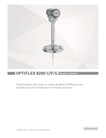 KROHNE OPTIFLEX 8200 C/F/S Manuel utilisateur | Fixfr