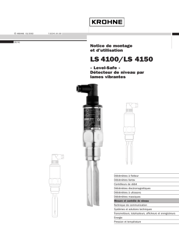 KROHNE LS 4100 Manuel du propriétaire | Fixfr