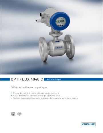 KROHNE OPTIFLUX 4040 C Fiche technique | Fixfr