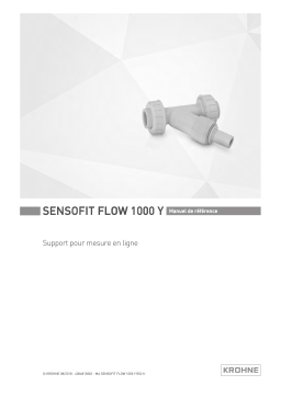 KROHNE SENSOFIT FLOW 1000 Y Manuel du propriétaire