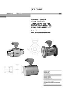 KROHNE ALTOFLUX 4000F | PROFIFLUX 5000F | VARIFLUX 6000F | EEx | ATEX Manuel du propriétaire