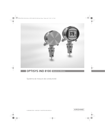 KROHNE OPTISYS IND 8100 Manuel utilisateur | Fixfr