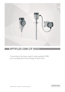 KROHNE OPTIFLEX 2200 C/F Guide de démarrage rapide