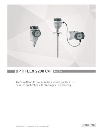 KROHNE OPTIFLEX 2200 C/F Guide de démarrage rapide | Fixfr