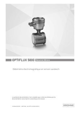 KROHNE OPTIFLUX 5000 Sandwich Manuel utilisateur