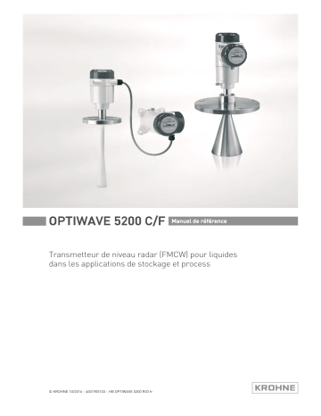 KROHNE OPTIWAVE 5200 C/F Manuel utilisateur | Fixfr