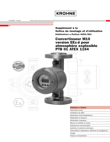 KROHNE M10 Converter (H250 | H 54) Ex II2G Manuel du propriétaire | Fixfr