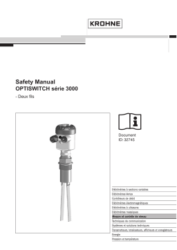 KROHNE OPTISWITCH 3x00 C 2wire SIL Manuel du propriétaire