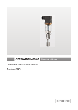 KROHNE OPTISWITCH 4000 C Transistor Manuel du propriétaire