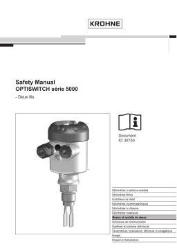 KROHNE OPTISWITCH 5xx0 C 2wire SIL Manuel du propriétaire