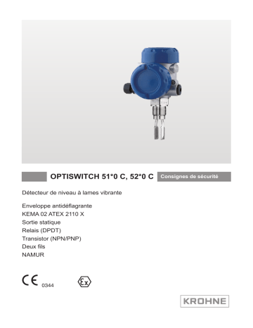 KROHNE OPTISWITCH 5xx0 ATEX Manuel du propriétaire | Fixfr