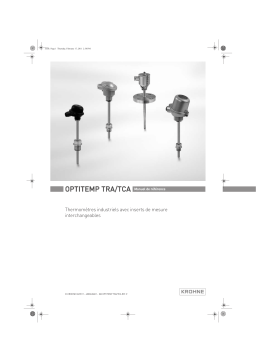 KROHNE OPTITEMP TRA | TCA Manuel utilisateur