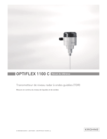 KROHNE OPTIFLEX 1100 C Manuel utilisateur | Fixfr