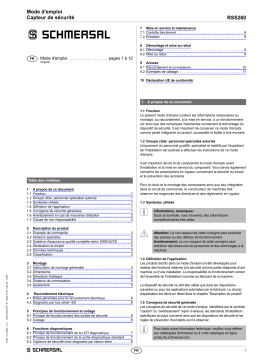 schmersal RSS260-D-LSTM12-8-0,25M Electronic safety-sensor Mode d'emploi