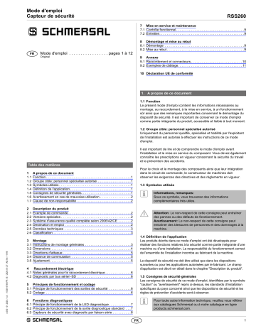 RSS260-I2-SD-ST | RSS260-I1-D-ST | RSS260-I1-SD-ST | RSS260-I2-D-LSTM12-8-0,25M | RSS260-I2-D-ST | RSS260-SD-ST | RST260-1 | RSS260-I2-D-LSTM8-8-0,1M | RSS260-D-LSTM12-5-0,25M | RSS260-D-ST | schmersal RSS260-D-LSTM12-8-0,25M Electronic safety-sensor Mode d'emploi | Fixfr