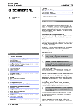 schmersal SRB206ST 24V AC/DC Safety control module Mode d'emploi