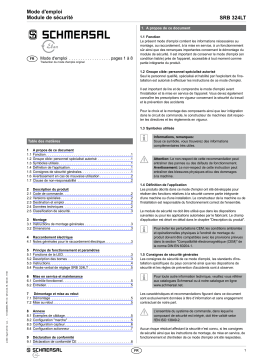 schmersal SRB324LT 24V Safety control module Mode d'emploi