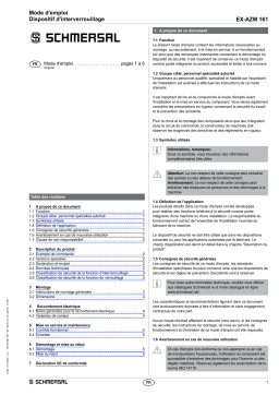 schmersal EX-AZM 161SK-12/12RKA-024-3D EX-Solenoid interlock Mode d'emploi