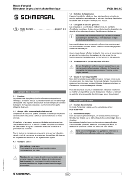 schmersal IFOD 8-300-10/01 Optical sensor Mode d'emploi