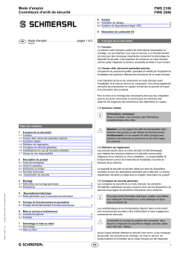 schmersal FWS 2106 C UE: 24...230V AC/DC Standstill monitor Mode d'emploi