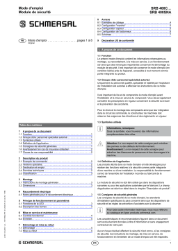 schmersal SRB400CS 24VDC Safety control module Mode d'emploi