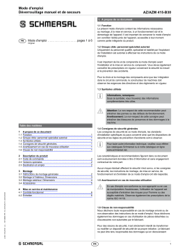 schmersal BETAETIGER AZ/AZM 415-B30-02 Mode d'emploi