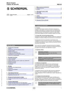 schmersal RSS 36-I2-D-ST Safety sensor Mode d'emploi