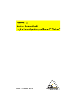 schmersal ASM G2-CD SOFTWARE ASIMON Configuration software Manuel du propriétaire