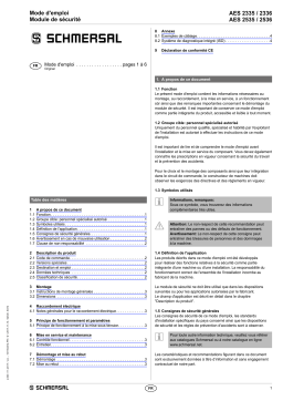 schmersal AES 2336 UE: 24...230V AC/DC Safety control module Mode d'emploi