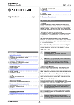 schmersal SSW303HV Safety control modules Mode d'emploi