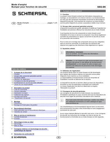 schmersal SSG-SK Mode d'emploi | Fixfr