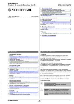 schmersal SRB-E-402FWS-TS Multi-function safety module Mode d'emploi