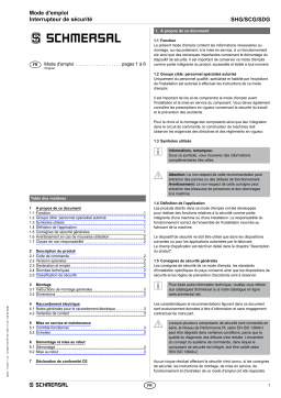 schmersal SDG01.1044 Safety switch Mode d'emploi