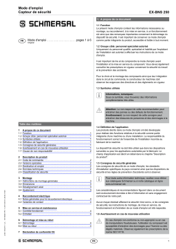 schmersal EX-BNS 250-11Z-3G/D EX magnetic safety sensor Mode d'emploi