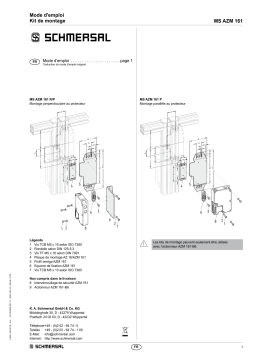 schmersal Mounting set MS AZM 161 R/P Mode d'emploi