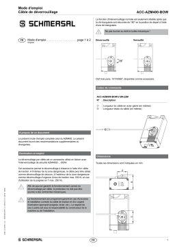 schmersal ACC-AZM400-BOW-6M-8M Mode d'emploi