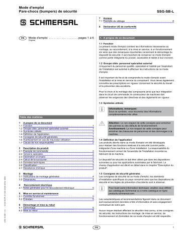 schmersal SSG-SBL Mode d'emploi | Fixfr