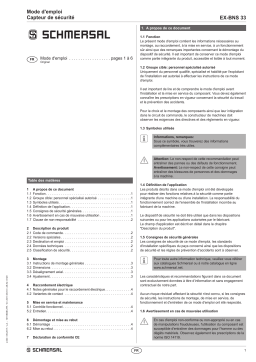 schmersal EX-BNS 33-11Z-3G/D 5,0M EX magnetic safety sensor Mode d'emploi