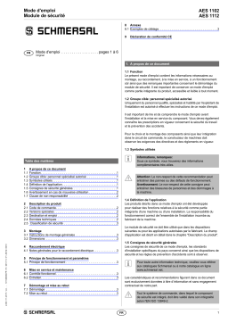 schmersal AES 1102.1 110 VAC Safety control module Mode d'emploi