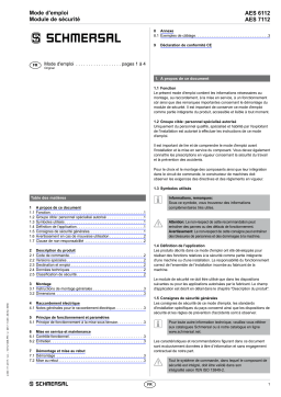 schmersal AES 7112.1 110 VAC Safety control module Mode d'emploi