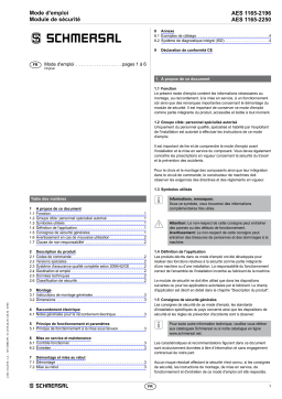 schmersal AES 1165-2196 Safety control module Mode d'emploi