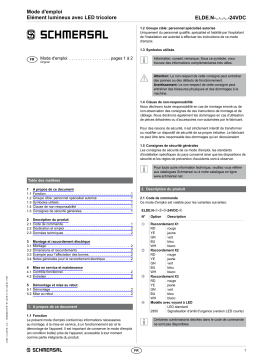 schmersal ELDE.N-RD-GN-YE-24VDC Light terminal block Mode d'emploi