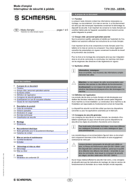 schmersal T2FH 232-11UEDR/11UEDR Foot switch Mode d'emploi