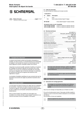 schmersal T. 454-22Z-H Belt alignment switch Mode d'emploi