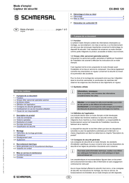 schmersal EX-BNS 120-11Z-3G/D 10,0M EX magnetic safety sensor Mode d'emploi