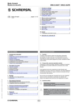 schmersal SRB-E-204PE Multi-function safety relay module Mode d'emploi