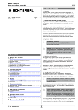 schmersal TZG01/110 Mode d'emploi