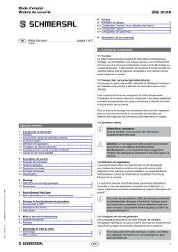 schmersal SRB301AN 24VAC/DC Safety control module Mode d'emploi