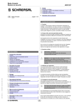 schmersal AES1337 Safety control module Mode d'emploi