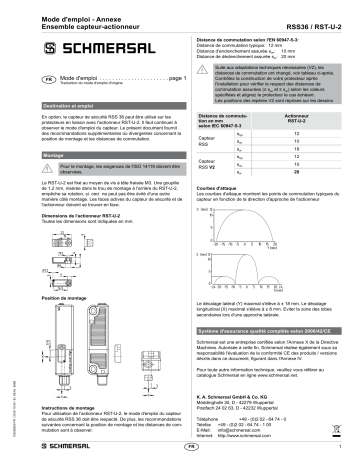 schmersal RST-U-2 Mode d'emploi | Fixfr